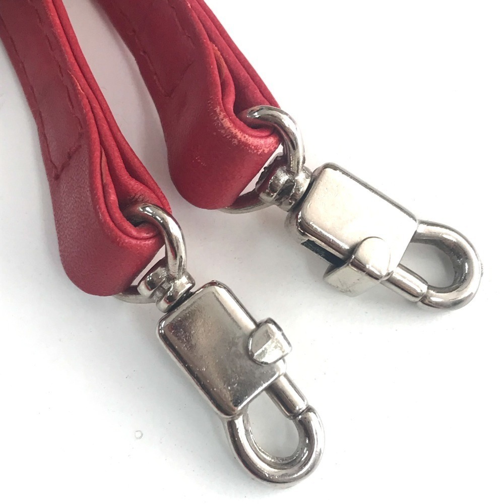 CHRISTIAN DIOR Red Leather Pochette Shoulder Bag - Picture 15 of 16